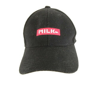 ミルクフェド(MILKFED.)のミルクフェド MILKFED. キャップ 帽子 ロゴ刺繍 黒 ONE(キャップ)