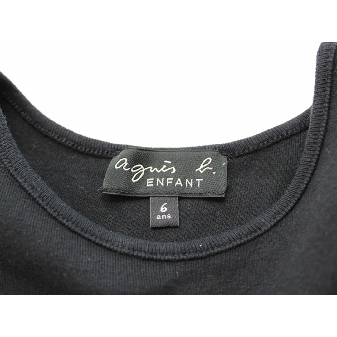 agnes b.(アニエスベー)の【新入荷!】▲アニエスb/アニエスベー/agnes b. ENFANT▲115cm(6ans) ノースリーブワンピース 黒×白 フォーマル 卒園式 入学式 謝恩会 結婚式 発表会 七五三 冠婚葬祭【中古】子供服 キッズ kids 女の子 fml 411042 キッズ/ベビー/マタニティのキッズ服女の子用(90cm~)(ワンピース)の商品写真