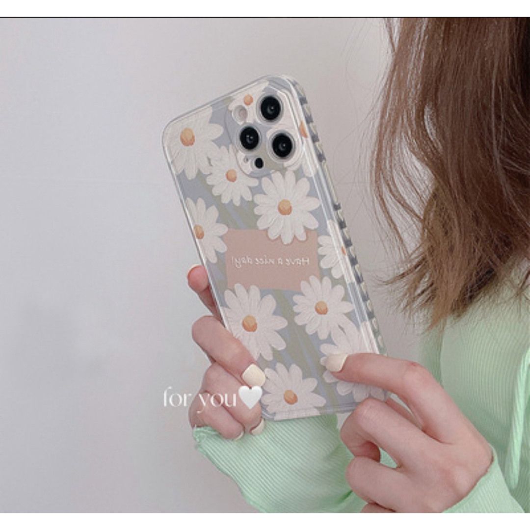 iPhone15 ケース　ソフトケース　韓国　花柄　デイジー　可愛い スマホ/家電/カメラのスマホアクセサリー(iPhoneケース)の商品写真