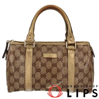 グッチ(Gucci)のグッチ ミニボストンバッグ  193604 GGクリスタル レディースボストンバッグ
 ブラウン/ゴールド【中古】(ボストンバッグ)