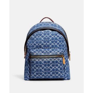 コーチ(COACH)の新品　coachチャーターバックパック　 シグネチャーデニム(バッグパック/リュック)