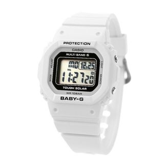 カシオ(CASIO)の【新品】カシオ CASIO Baby-G 腕時計 レディース BGD-5650-7ER ベビーG BGD-5650シリーズ 電波ソーラー 液晶xホワイト デジタル表示(腕時計)