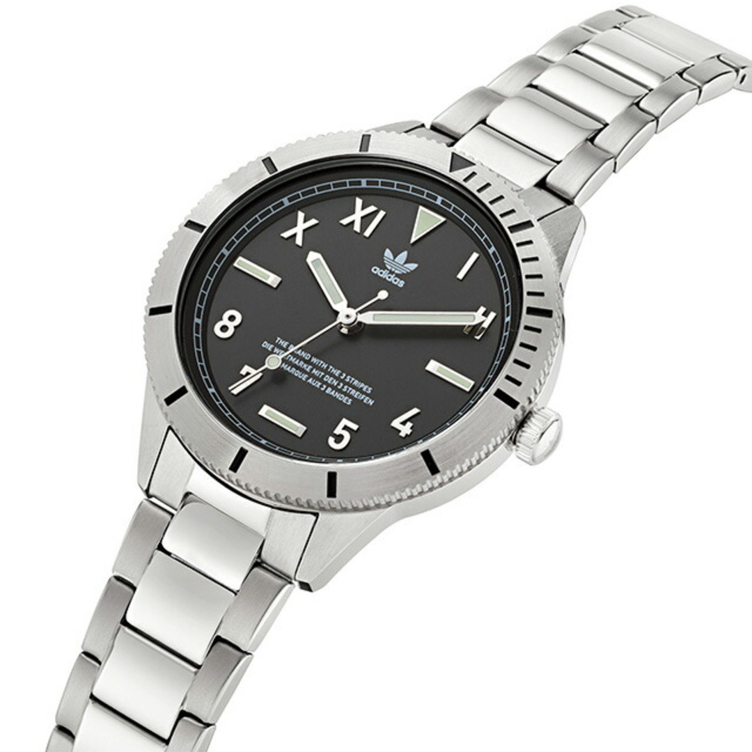 【新品】アディダス adidas 腕時計 レディース AOFH22053 クオーツ ブラックxシルバー アナログ表示腕時計