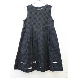 ベベ(BeBe)の【新入荷!】新品 未使用品▼ベベ/BeBe▼130cm ジャンパースカート 黒×白 フォーマル 入学式 卒園式 結婚式 七五三 冠婚葬祭 発表会 子供服 キッズ kids 女の子 fml 111042(スカート)