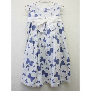 ベベ(BeBe)の【新入荷!】▼ベベ/BeBe▼130cm ジャンパースカート 青×白 フォーマル 入学式 卒園式 結婚式 七五三 冠婚葬祭 発表会【中古】子供服 キッズ kids 女の子 fml 111042(スカート)