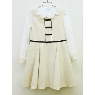 トッカバンビーニ(TOCCA BAMBINI)の【SALE!】▲トッカ/TOCCA BAMBINI▲120cm 長袖ブラウス＆ジャンパースカートセット ベージュ×白 フォーマル 入学式 卒園式 謝恩会 結婚式 発表会 七五三 冠婚葬祭【中古】子供服 キッズ kids 女の子 fml 011042(スカート)