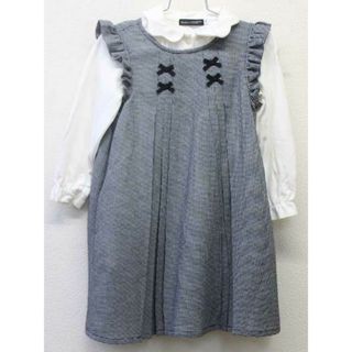 ベベ(BeBe)の【新入荷!】▽ベベ/BeBe▽110cm ジャンパースカート＆長袖カットソーブラウスセット 黒×白＆白 フォーマル 入園式 卒園式 入学式 結婚式 発表会 謝恩会 冠婚葬祭【中古】子供服 キッズ kids 女の子 fml 011042(スカート)