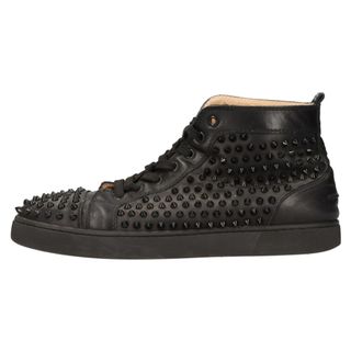 クリスチャンルブタン(Christian Louboutin)のCHRISTIAN LOUBOUTIN クリスチャンルブタン LOUIS FLAT CALF SPIKES ルイスフラットカーフ ハイカットスニーカー ブラック(スニーカー)