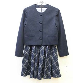 ポンポネット(pom ponette)の【新入荷!】▼ポンポネット/pom ponette▼160cm スーツ 濃紺×青×グレー  フォーマル 入学式 卒業式 結婚式 冠婚葬祭 発表会 謝恩会 【中古】子供服 キッズ kids ジュニア 女の子 fml 901042(その他)