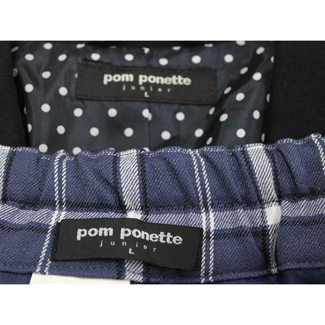 【新入荷!】▼ポンポネット/pom ponette▼160cm  スーツ 濃紺×白×青  フォーマル 入学式 卒業式 結婚式 冠婚葬祭 発表会 謝恩会 子供服 キッズ kids ジュニア 女の子 fml 901042キッズ/ベビー/マタニティ