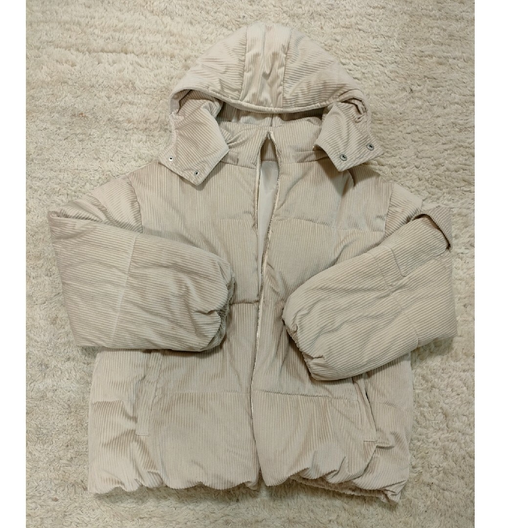 しまむら(シマムラ)のコーデュロイ風　ダウンコート レディースのジャケット/アウター(ダウンコート)の商品写真