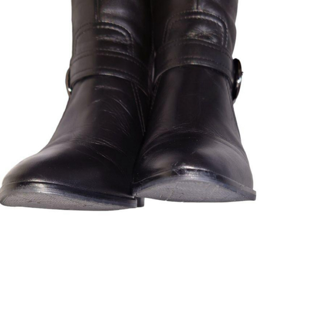 DIANA(ダイアナ)のDIANA　美品　サイドジップ　23EE　ベルト　ブラック　ロングブーツ　黒 レディースの靴/シューズ(ブーツ)の商品写真