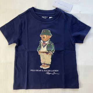 ラルフローレン(Ralph Lauren)の24m90cm   ベア　ラルフローレン　半袖　紺　グリーンハットベア(Tシャツ/カットソー)