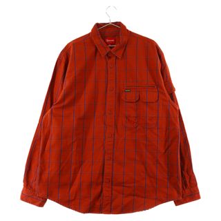 シュプリーム(Supreme)のSUPREME シュプリーム 20AW Twill Multi Pocket Shirt ツイルマルチポケット長袖シャツ オレンジ(シャツ)