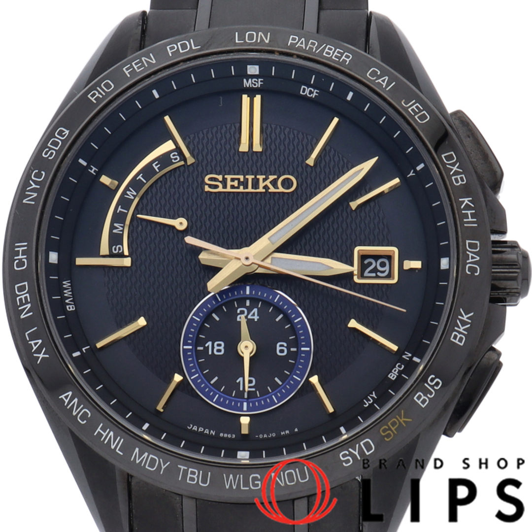 SEIKO(セイコー)のセイコー ブライツ フライト エキスパート メンズ時計 大谷翔平モデル 世界限定1100本 Brightz Expert SAGA257(8B63-0AM0) 箱 1駒 チタン メンズ時計 ブラック 美品 【中古】 メンズの時計(その他)の商品写真