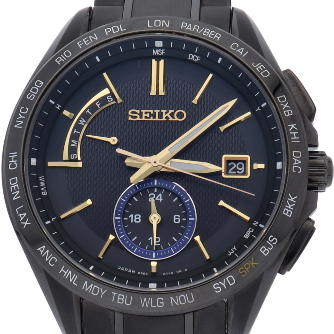 SEIKO(セイコー)のセイコー ブライツ フライト エキスパート メンズ時計 大谷翔平モデル 世界限定1100本 Brightz Expert SAGA257(8B63-0AM0) 箱 1駒 チタン メンズ時計 ブラック 美品 【中古】 メンズの時計(その他)の商品写真