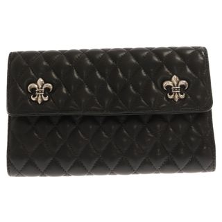 Chrome Hearts - CHROME HEARTS クロムハーツ BS FLEUR QUILTED LEATHER CLUTCH BAG BSフレア キルト レザー クラッチバッグ ブラック