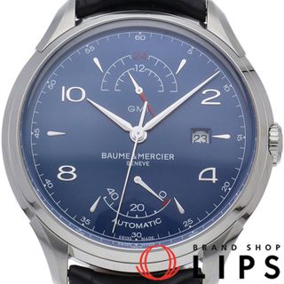 ボーム＆メルシェ クリフトン GMT パワーリザーブ ウォッチ 45mm CLIFTON GMT Power Reserve M0A10422 保証書 SS/革 メンズ時計 ブルー 美品 【新品】(その他)