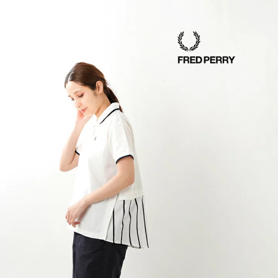 FRED PERRY(フレッドペリー)のFRED PERRY フレッド ペリー コットンバックヘムパネルポロシャツ レディースのトップス(ポロシャツ)の商品写真