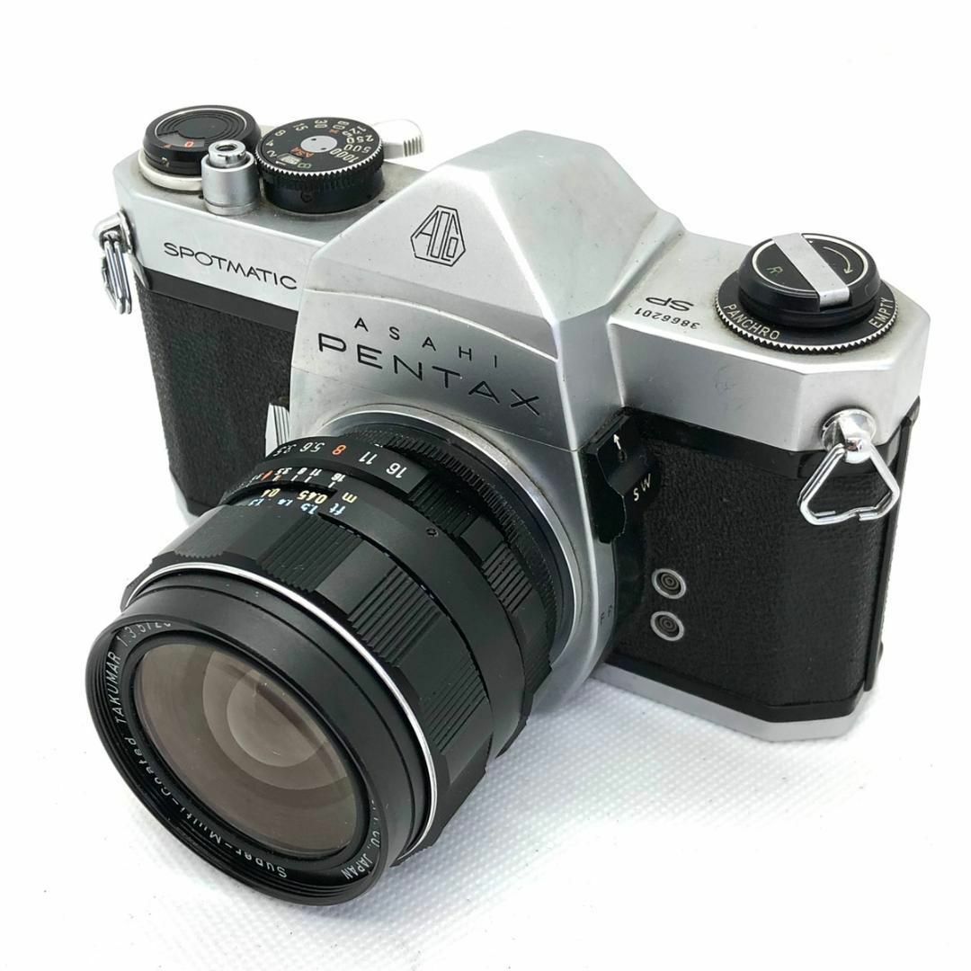 【C4096】PENTAX spotmatic シルバー + レンズセットカメラ