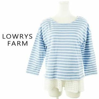 ローリーズファーム(LOWRYS FARM)のローリーズファーム カットソー 2点セット L 青白 220701AH10A (カットソー(長袖/七分))