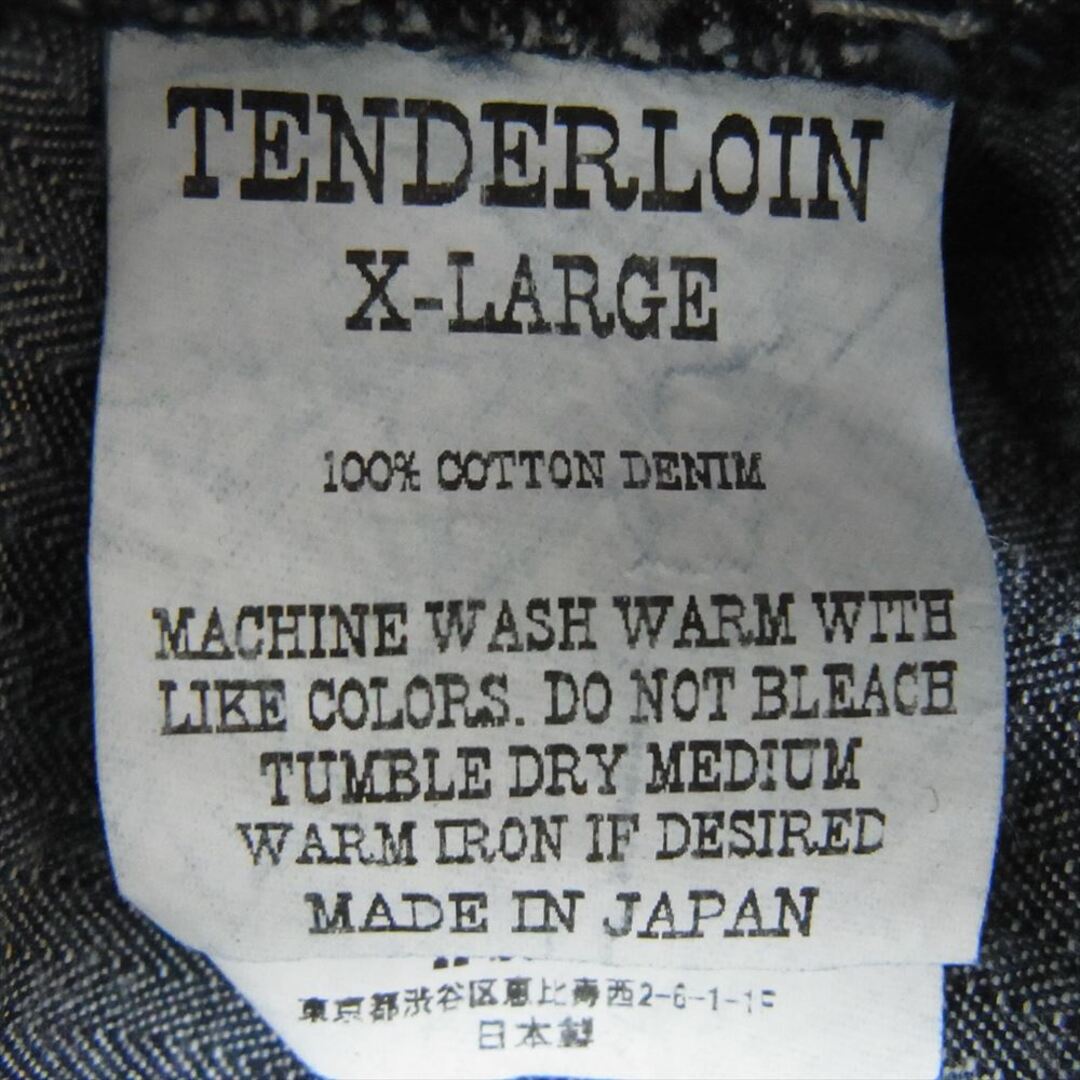 TENDERLOIN(テンダーロイン)のTENDERLOIN テンダーロイン 23SS  DENIM HB F.C SHIRT JKT デニム ヘリンボーン チャイナ シャツ ジャケット インディゴブルー インディゴブルー系 XL【中古】 メンズのジャケット/アウター(その他)の商品写真