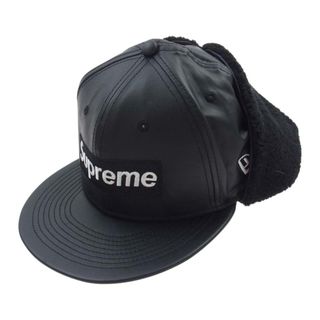 シュプリーム(Supreme)のSupreme シュプリーム 帽子 22AW × New Era Leather Earflap Box Logo レザー イヤーフラップ ボックス ロゴ ニューエラ キャップ 帽子 ブラック系 7.375【中古】(その他)