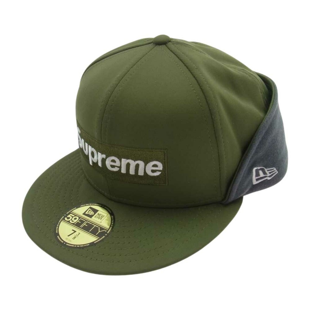 Supreme シュプリーム 帽子 20AW × New Era WINDSTOPPER Earflap Box Logo ウィンドストッパー イヤーフラップ ボックスロゴ ニューエラ キャップ カーキ系