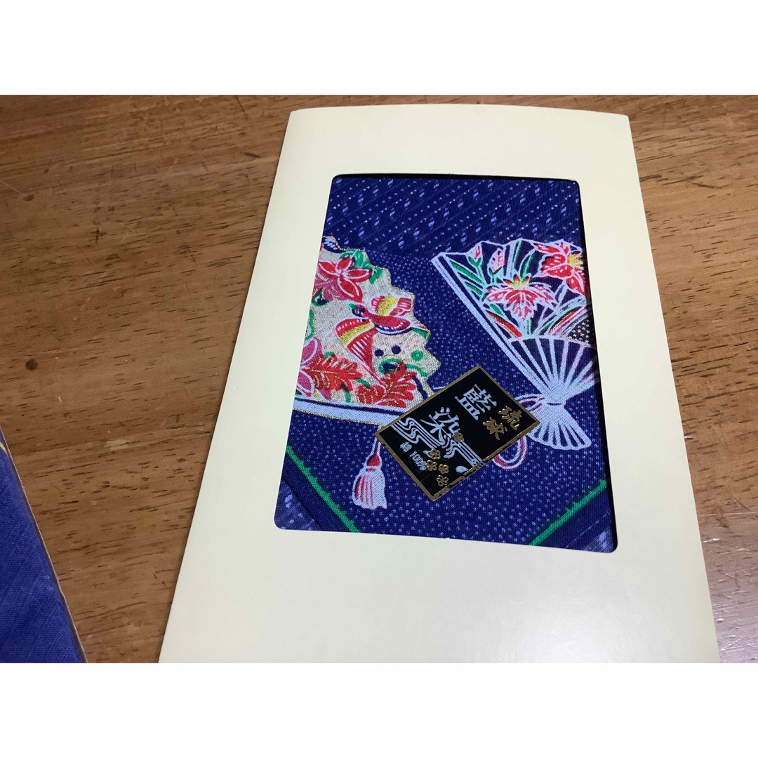 琉球藍染　綿100％　と　大判ハンカチ　セット売り　 レディースのファッション小物(ハンカチ)の商品写真