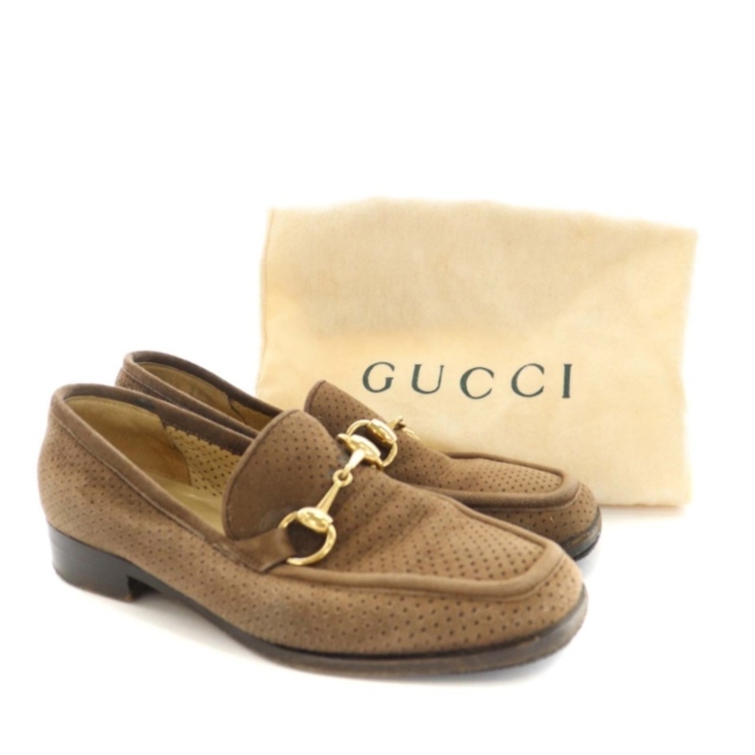 Gucci(グッチ)のグッチ ローファー モカシン ホースビット パンチング 34.5 21.5cm レディースの靴/シューズ(ローファー/革靴)の商品写真