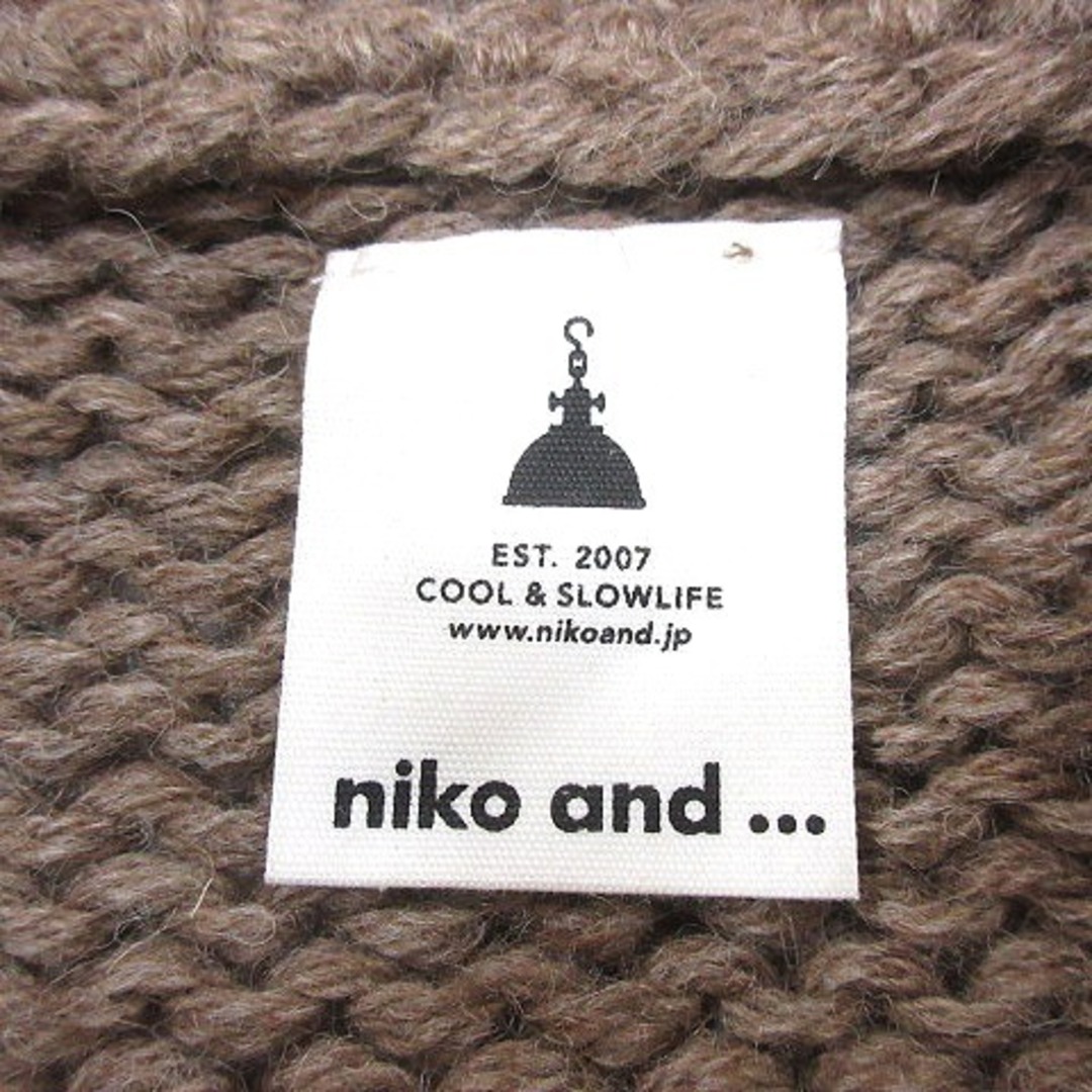 niko and...(ニコアンド)のニコアンド Niko and.. ベスト ニット 前開き 総柄 ウール ベージュ レディースのトップス(ベスト/ジレ)の商品写真