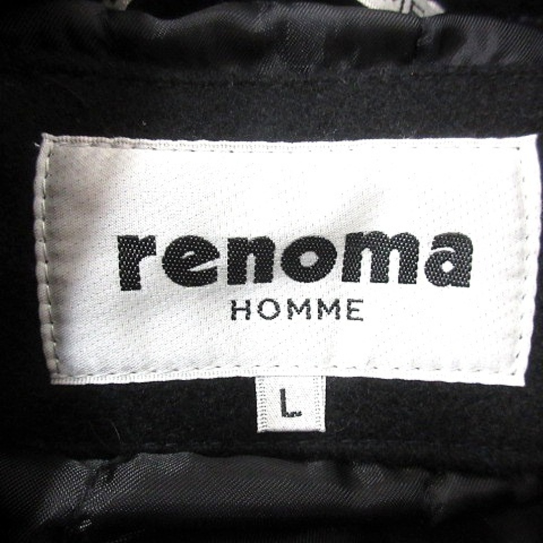 RENOMA(レノマ)のレノマ 中綿コート スタンドカラー シングル 総裏地 ウール カシミヤ混 L 黒 メンズのジャケット/アウター(その他)の商品写真