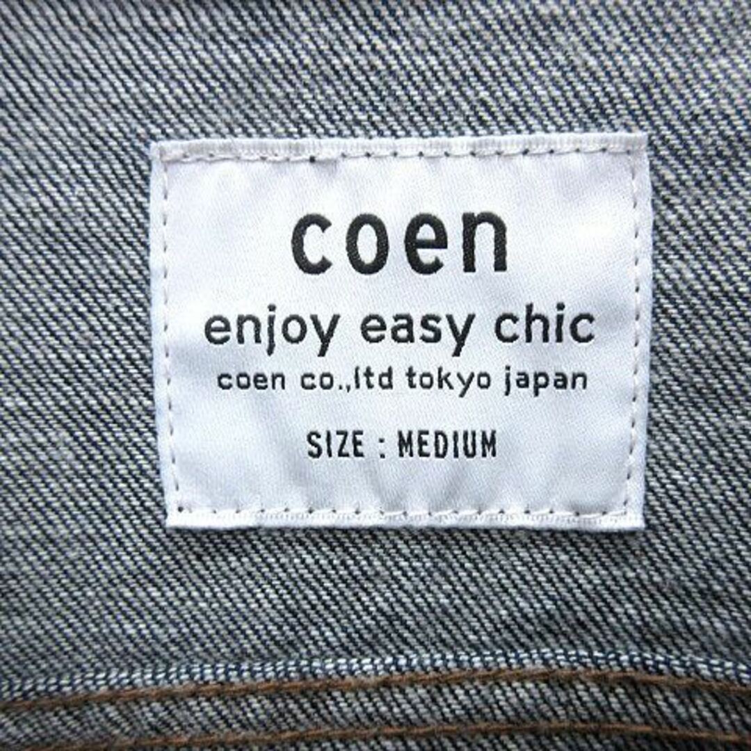 coen(コーエン)のコーエン デニムジャケット Gジャン ジージャン ノーカラー M 紺 ■MO レディースのジャケット/アウター(Gジャン/デニムジャケット)の商品写真