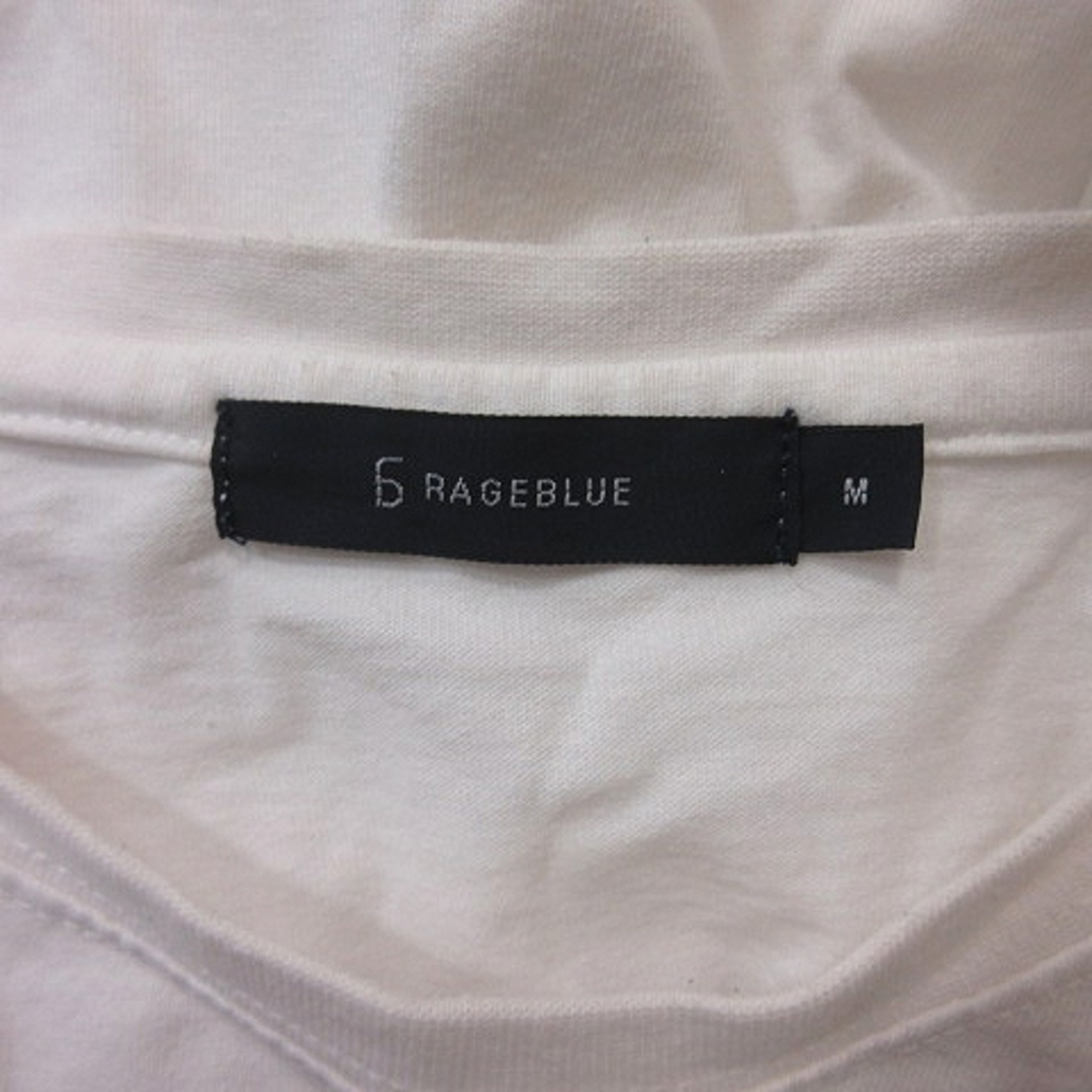 RAGEBLUE(レイジブルー)のレイジブルー Tシャツ カットソー 長袖 刺繍 M 白 ホワイト /YI メンズのトップス(Tシャツ/カットソー(七分/長袖))の商品写真