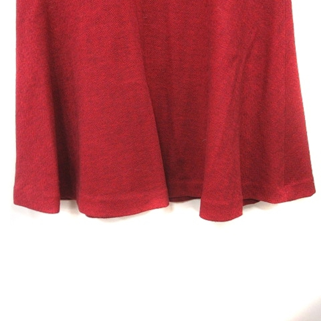 MACKINTOSH PHILOSOPHY(マッキントッシュフィロソフィー)のマッキントッシュフィロソフィー フレアスカート ひざ丈 ウール 36 赤 レディースのスカート(ロングスカート)の商品写真