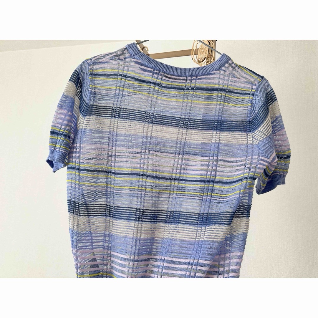 ZARA(ザラ)のZARA ボーダー　ティシャツ　ニット レディースのトップス(Tシャツ(半袖/袖なし))の商品写真