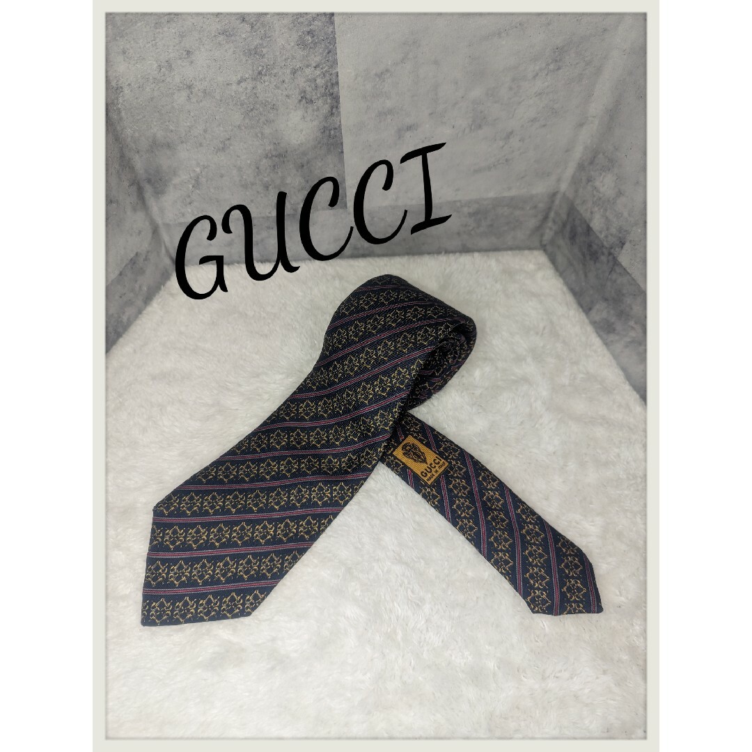 Gucci(グッチ)の美品　高級　ハイブランド　GUCCI　グッチ　ネクタイ　メンズ　小物　シルク メンズのファッション小物(ネクタイ)の商品写真