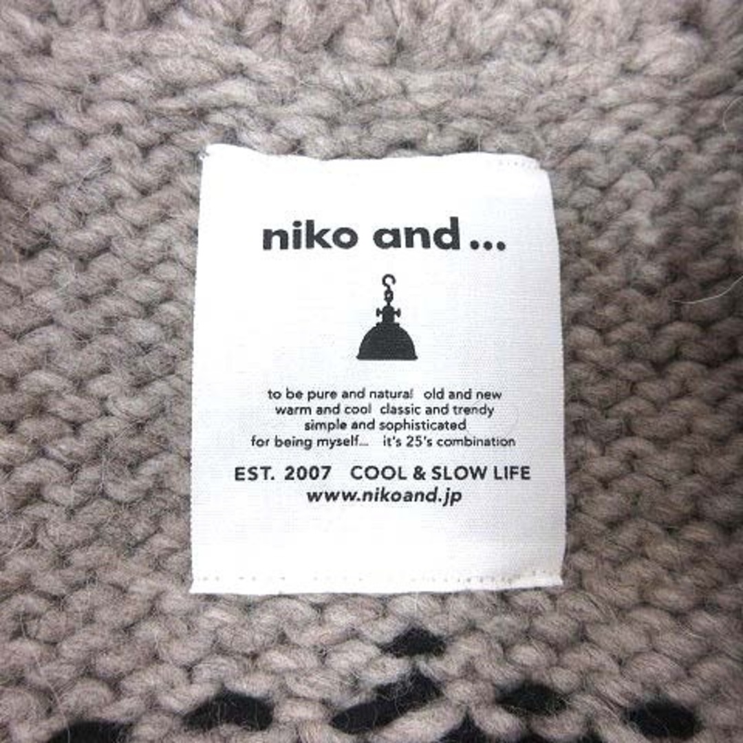 niko and...(ニコアンド)のNiko and.. ベスト ニット ショールカラー ウール グレー ■MO レディースのトップス(ベスト/ジレ)の商品写真
