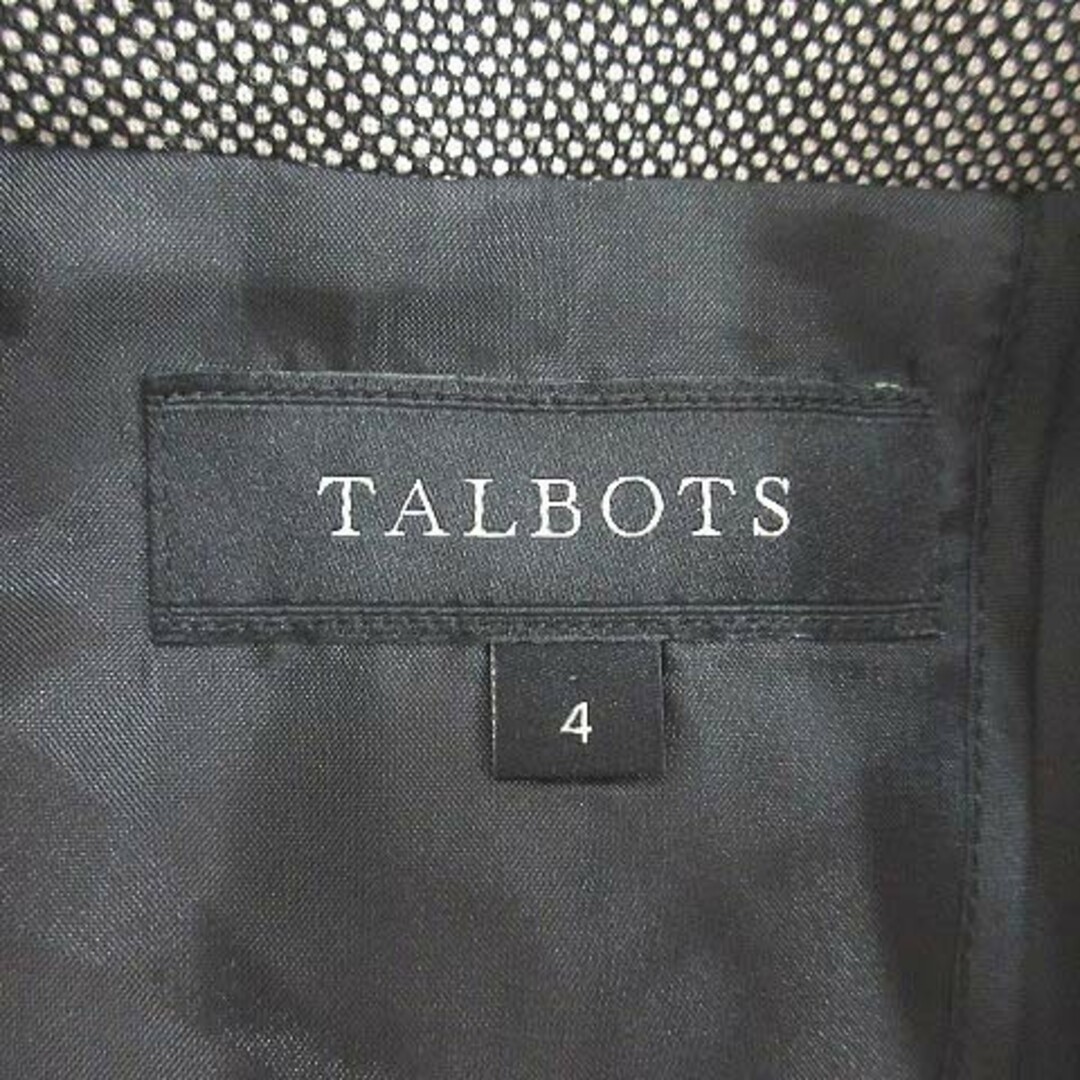 TALBOTS(タルボット)のタルボット テーラードジャケット 背抜き タックスカート ひざ丈 4 2 黒 レディースのフォーマル/ドレス(スーツ)の商品写真