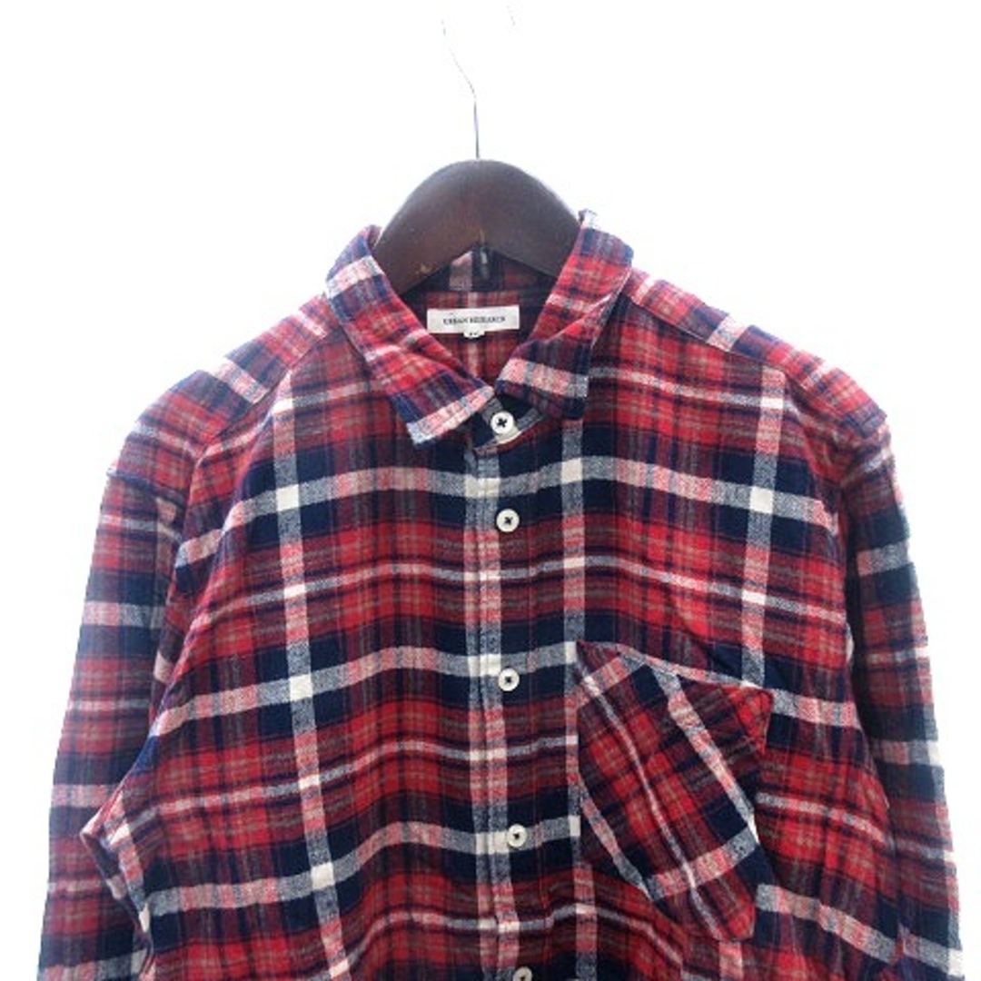 URBAN RESEARCH(アーバンリサーチ)のアーバンリサーチ ステンカラーシャツ チェック 長袖 40 赤 レッド /AU メンズのトップス(シャツ)の商品写真