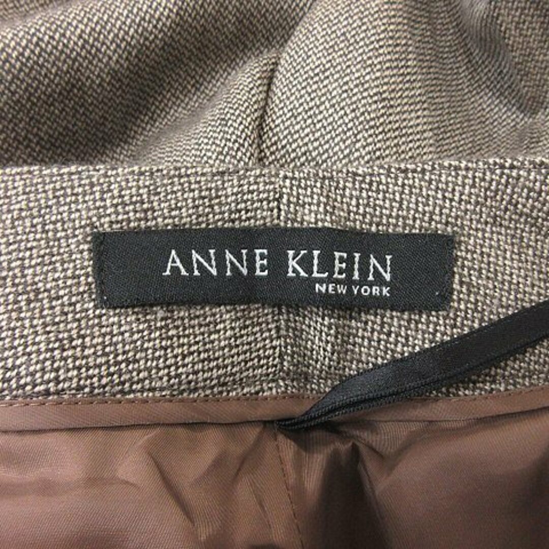 ANNE KLEIN(アンクライン)のアンクライン ワイドパンツ ツイード ウール 9 茶 ブラウン /YI レディースのパンツ(その他)の商品写真