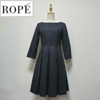 ロペ(ROPE’)のロペ　サキソニータックフレアーワンピース(ひざ丈ワンピース)