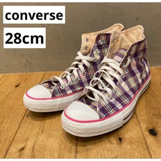 コンバース(CONVERSE)のconverse コンバース オールスターハイ チェック柄 28cm(スニーカー)