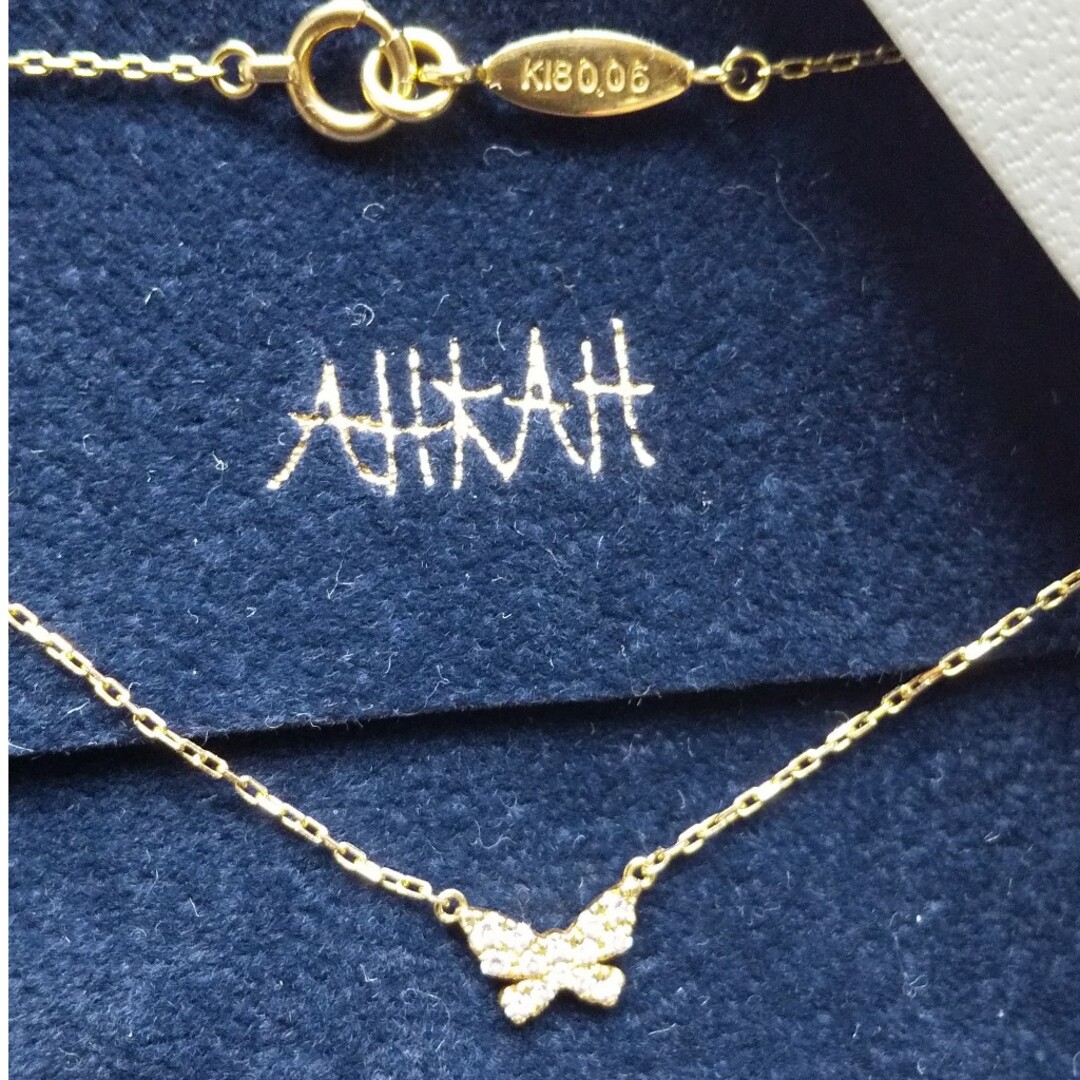 AHKAH(アーカー)の【美品 】AHKAH  バタフライパヴェネックレス レディースのアクセサリー(ネックレス)の商品写真