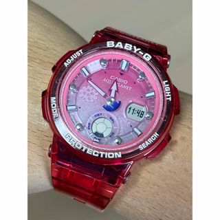 ベビージー(Baby-G)のbaby-G/アクアプラネット/BGA-250/クリアレッド/限定/コラボ/美品(腕時計)