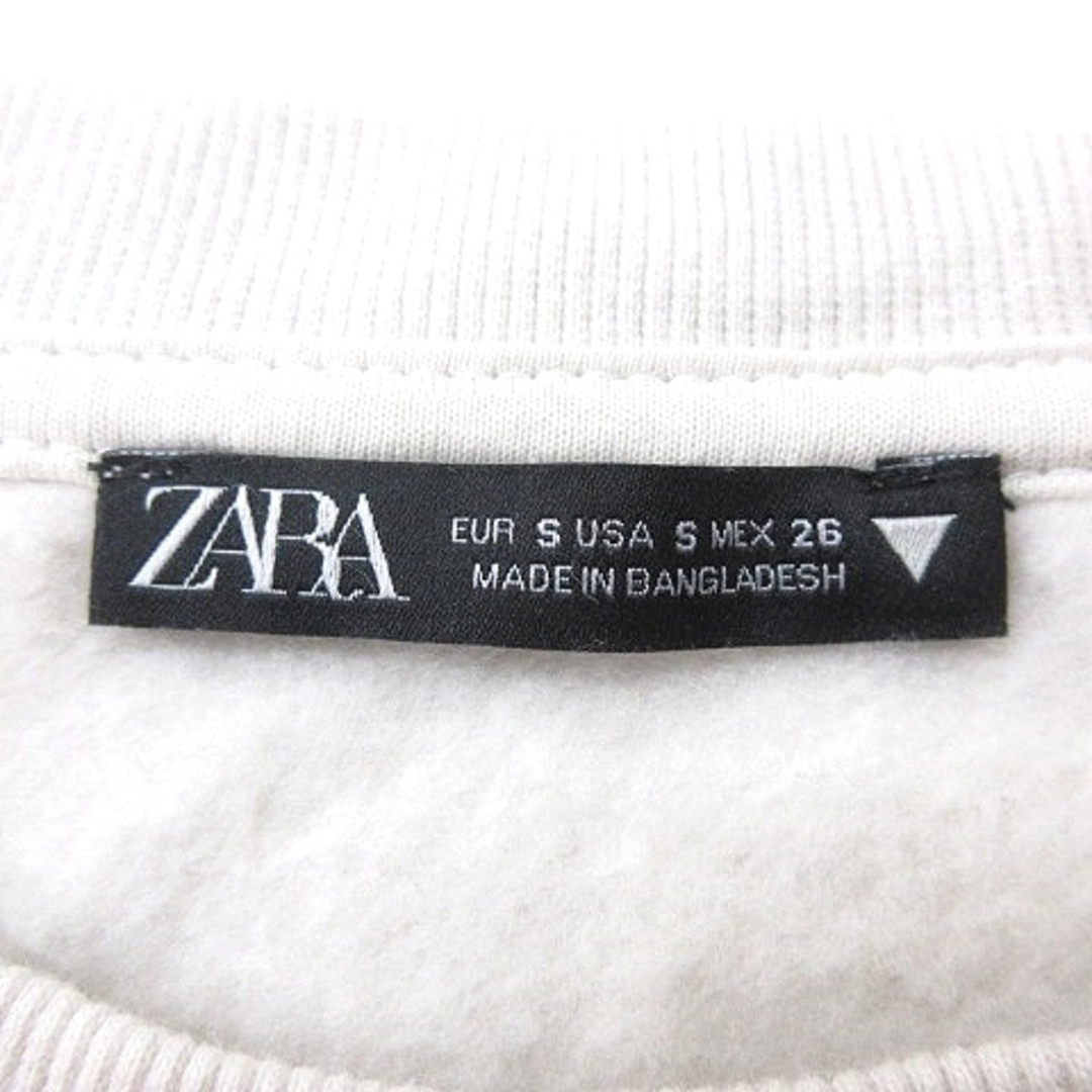 ZARA(ザラ)のザラ ZARA トレーナー 長袖 裏起毛 S 白 アイボリー /MN レディースのトップス(トレーナー/スウェット)の商品写真