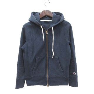 チャンピオン(Champion)のチャンピオン パーカー ジップアップ 長袖 裏起毛 切替 ロゴワッペン S 紺(パーカー)