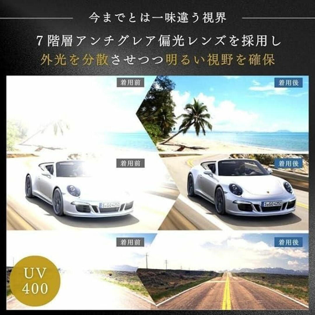 Grandazzle HD偏光サングラス スポーツ 釣り ランニング ケース付き スポーツ/アウトドアのランニング(その他)の商品写真