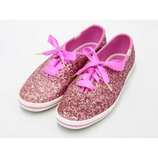 ♪kate spade new york/ケイトスペードニューヨーク♪Keds/グリッタースニーカー/シューズ/靴 ピンク レディース US6【中古】春夏秋冬 320132(スニーカー)