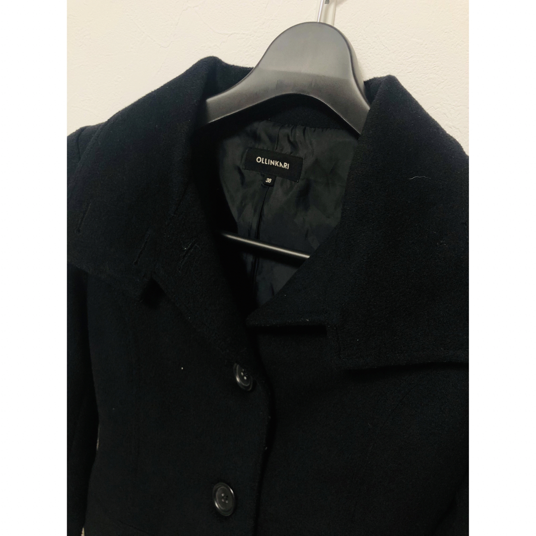 OLLINKARI(オリンカリ)のオリンカリ　コート　黒　38 レディースのジャケット/アウター(ロングコート)の商品写真